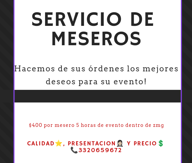 Servicio de Meseros Guadalajara